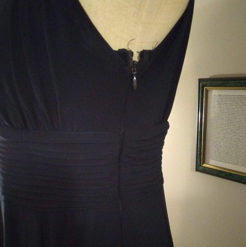 Signature by Sangria keyhole midi navy dress, 8 - Picture 6 of 10